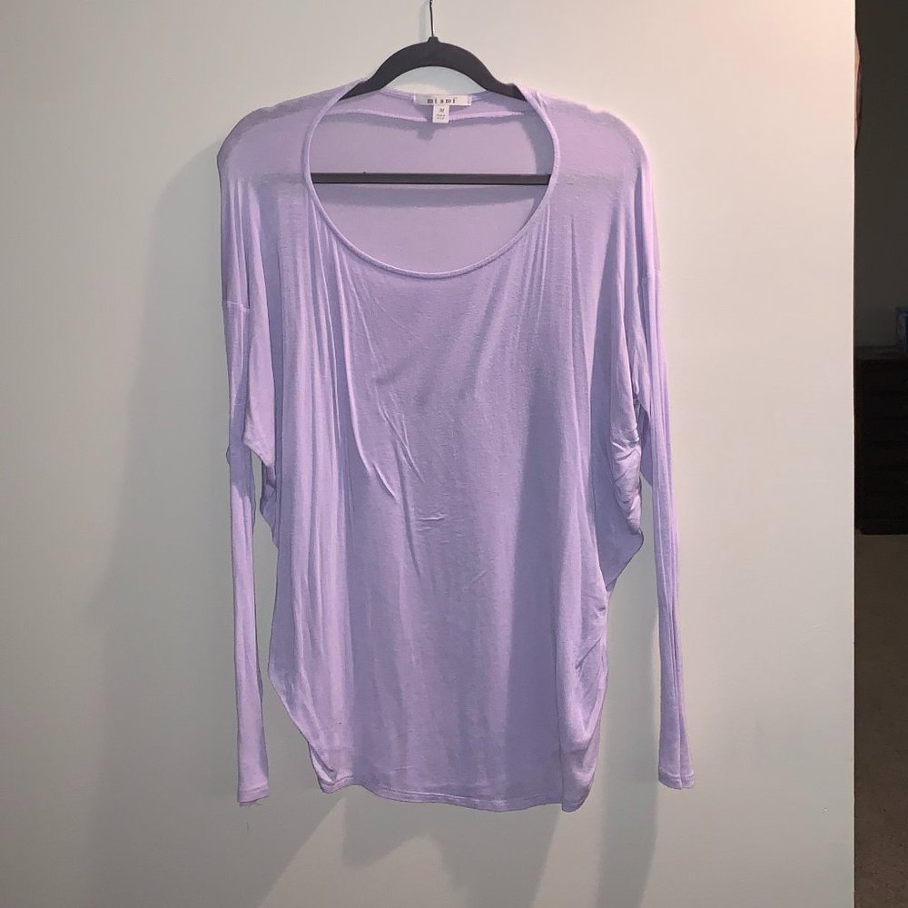 Purple long sleeve shirt